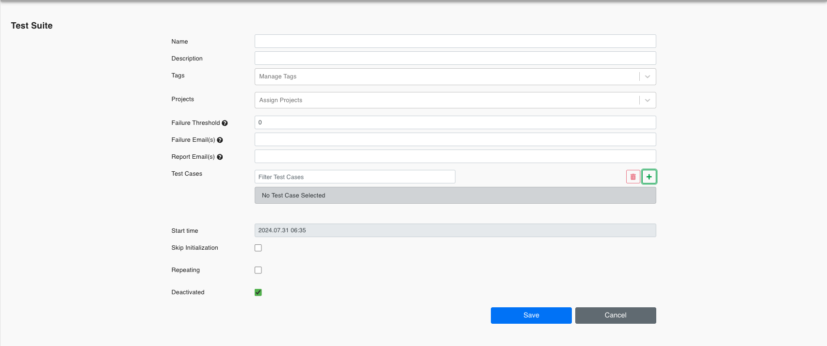 Create Test Suite